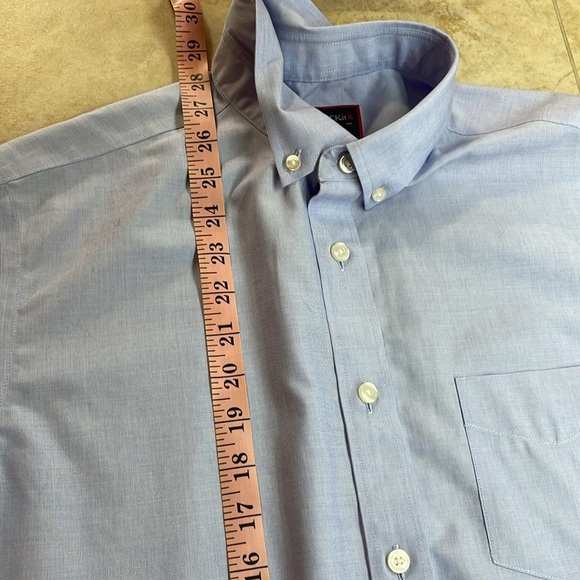 Untuckit Men Shirt Pio Cesare Button Down Short Sleeve Wrinkle Free Blue Size M - Picture 9 of 11